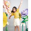 Weewee Flower Patch Pocket Denim Skort, Cream - Skirts - 2