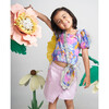 Peri Flower Patch Pocket Denim Skort, Purple - Skirts - 2