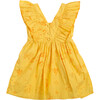 Wonder Wander Mangalgiri Pint Ruffle Sleeve Dress, Yellow - Dresses - 4