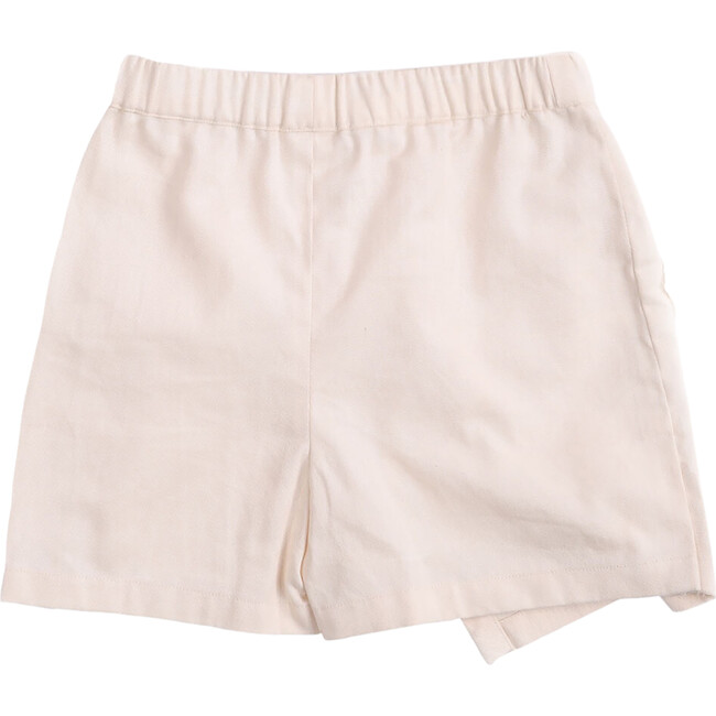 Weewee Flower Patch Pocket Denim Skort, Cream - Skirts - 4