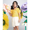 Weewee Flower Patch Pocket Denim Skort, Cream - Skirts - 6