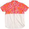 Swiggly Half And Half Swirly Print Shirt, Pink And White - Shirts - 1 - thumbnail