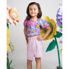 Peri Flower Patch Pocket Denim Skort, Purple - Skirts - 8 - thumbnail