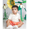 Swiggly Swirly Print Co-Ord Set, White And Pink - Mixed Apparel Set - 2