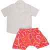 Swiggly Swirly Print Co-Ord Set, White And Pink - Mixed Apparel Set - 3