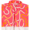 Swiggly Half And Half Swirly Print Shirt, Pink And White - Shirts - 5