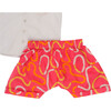 Swiggly Swirly Print Co-Ord Set, White And Pink - Mixed Apparel Set - 5
