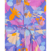 Daffy Unisex Floral Print Short Sleeve Jumpsuit, Purple - Jumpsuits - 9