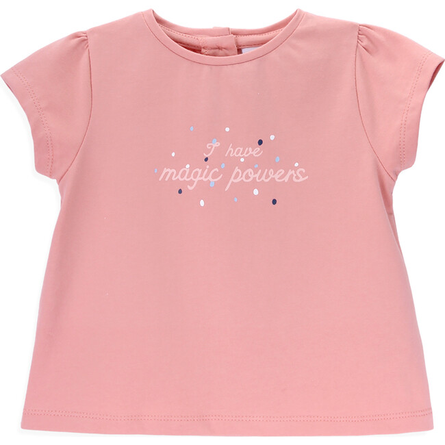 Magic Baby Powers Crew Neck Short Sleeve T-Shirt, Muted Clay Rose