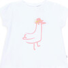 Pretty Seagull Uv Protect Crew Neck  Short Sleeve T-Shirt, White - Tees - 1 - thumbnail