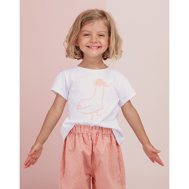 Pretty Seagull Uv Protect Crew Neck  Short Sleeve T-Shirt, White - Tees - 3