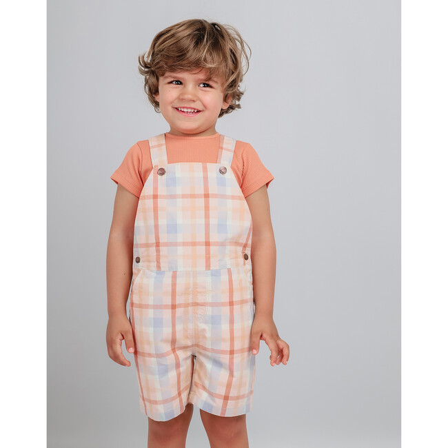 Sam Twill Adjustable Strap Butoned Side Open Overalls, Moonrise Checks - Overalls - 4
