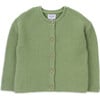 Molly Knit Crew Neck Long Sleeve Buttoned Cardigan, Terragon Green - Cardigans - 1 - thumbnail