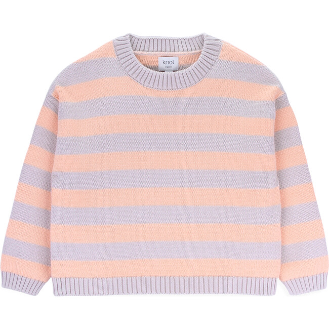 Windy Knitted Drop Shoulder Long Sleeve Sweater, Windy Stripes