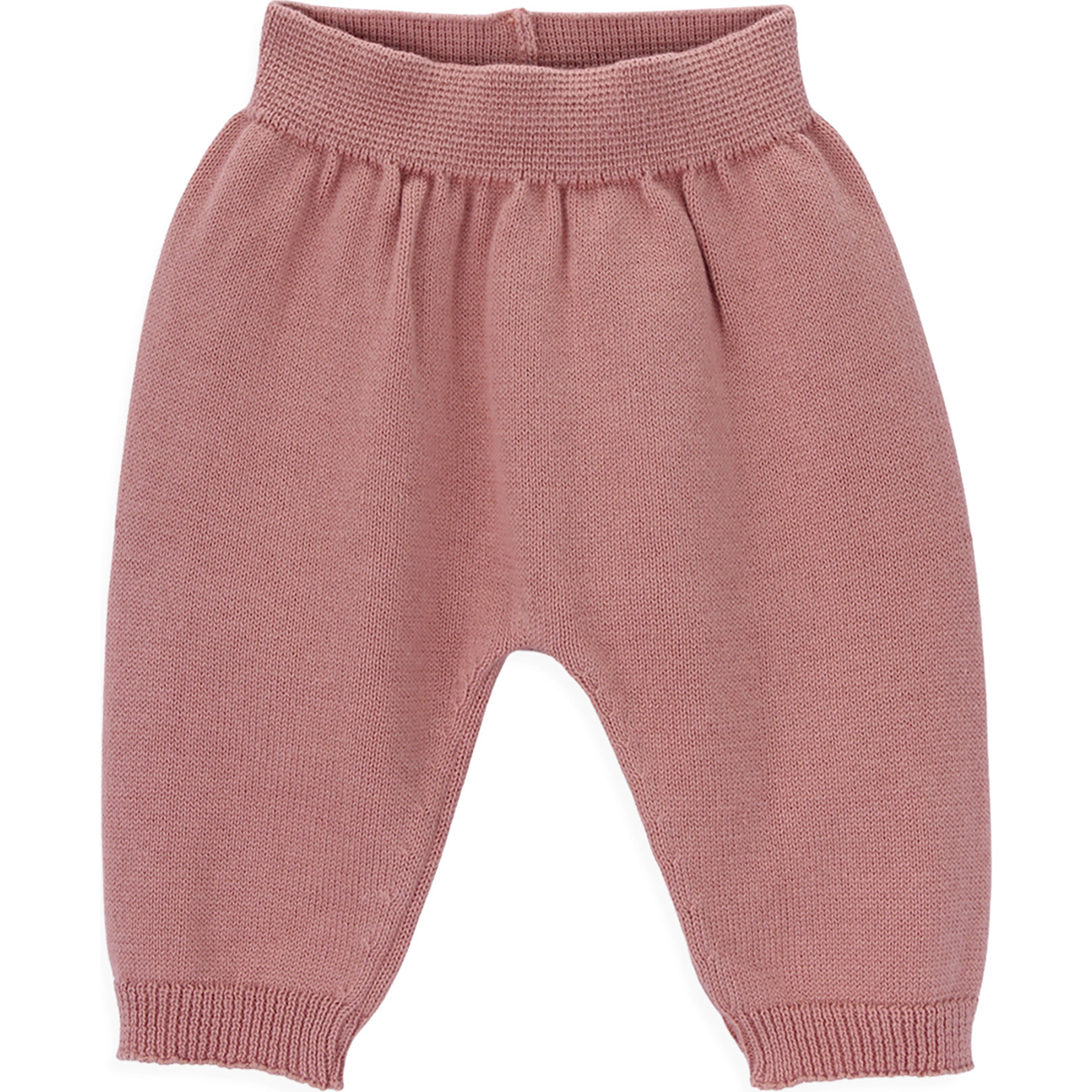 Jeth Rib Knit Waist And Cuff Trousers, Muted Clay Rose - Pants - 1