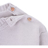 Raccoon Knitted Drop Shoulder Long Sleeve Sweater, Whitecap Gray - Sweaters - 2