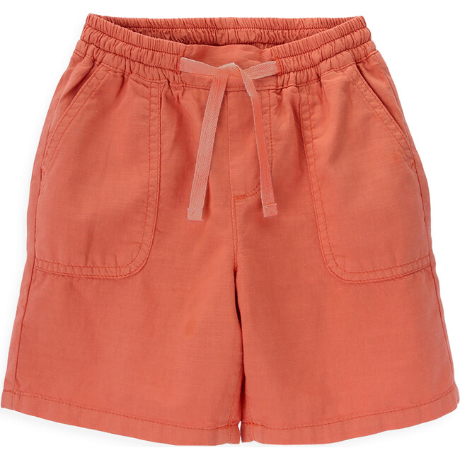 Chris Front And Back Pocket Drawstring Shorts, Brandied Melon Orange