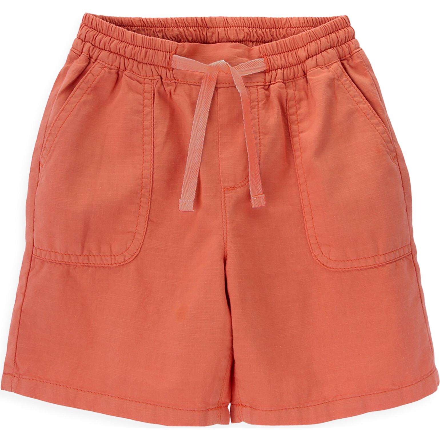 Chris Front And Back Pocket Drawstring Shorts, Brandied Melon Orange - Shorts - 1