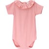 Ruby Crew Neck Ruffled Collar Short Sleeve Body, Muted Clay Rose - Onesies - 1 - thumbnail