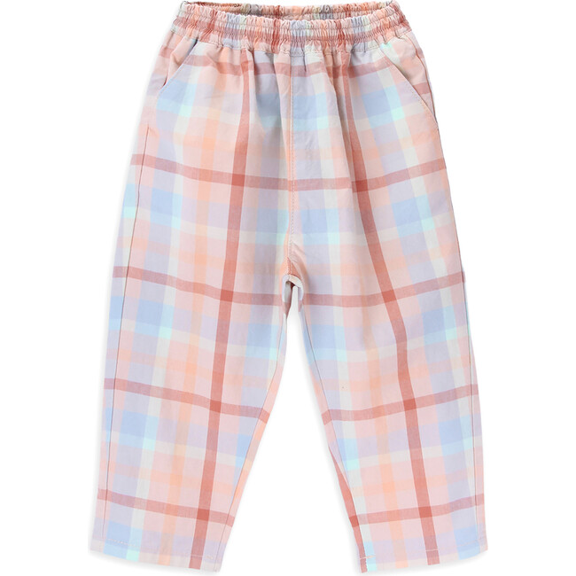 Jared Twill Rolled Cuff Plaid Trousers, Moonrise Checks - Pants - 1