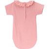 Ruby Crew Neck Ruffled Collar Short Sleeve Body, Muted Clay Rose - Onesies - 3