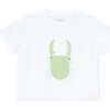 Scarab Crew Neck Short Sleeve T-Shirt, White - T-Shirts - 1 - thumbnail