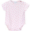 Carmel Crew Neck Short Sleeve Shoulder Open Body, Little Flower - Onesies - 1 - thumbnail