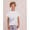 Shark Crew Neck Short Sleeve T-Shirt, Pearl - T-Shirts - 3