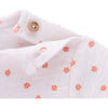 Carmel Crew Neck Short Sleeve Shoulder Open Body, Little Flower - Onesies - 2