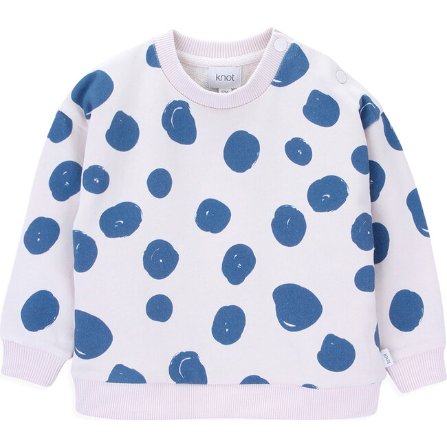 Aquatic Life Baby Drop Shoulder Long Sleeve Dots Sweatshirt, Aquatic Dots