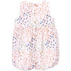 Edith Crew Neck Sleeveless Back-Buttoned Romper, Colorful Dots - Rompers - 2