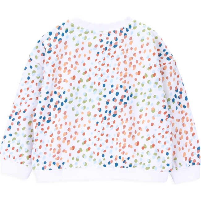 Colorful Drop Shoulder Long Sleeve Dots Sweatshirt, Colorful Dots - Sweatshirts - 2