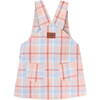 Eliza Twill Round Neck Adjustable Strapa Plaid Pinafore Dress, Moonrise Checks - Dresses - 3