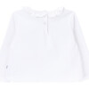 Bird Round Ruffled Collar Long Sleeve T-Shirt, Pearl - T-Shirts - 3