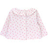 Camille Round Ruffled Collar Long Sleeve T-Shirt, Little Flowers - T-Shirts - 3