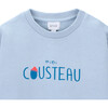 Cousteau Crew Neck Long Sleeve Shoulder Snap Sweatshirt, Blue Fog - Sweatshirts - 2 - thumbnail