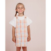 Eliza Twill Round Neck Adjustable Strapa Plaid Pinafore Dress, Moonrise Checks - Dresses - 4