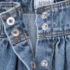 Dakota Square Neck Denim Pinafore Dress, Medium Blue - Dresses - 2
