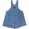 Dakota Square Neck Denim Pinafore Dress, Medium Blue - Dresses - 3