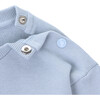 Cousteau Baby Crew Neck Long Sleeve Shoulder Snap Sweatshirt, Blue Fog - Sweatshirts - 2 - thumbnail
