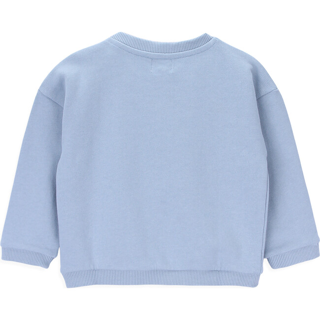 Cousteau Baby Crew Neck Long Sleeve Shoulder Snap Sweatshirt, Blue Fog - Sweatshirts - 3