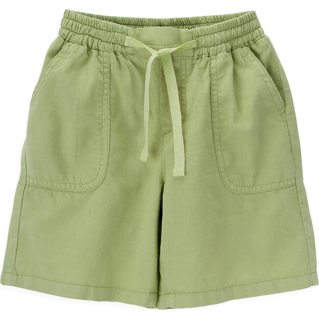 Chris Front And Back Pocket Drawstring Shorts, Terragon Green