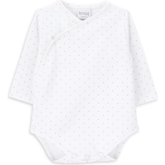 Sonnet Long Sleeve Cross-Open Dotted Buttoned Body, Seeds - Onesies - 1
