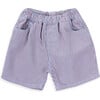 Spike Elastic Waist Front And Back Pocket Shorts, Sea Stripes - Shorts - 1 - thumbnail