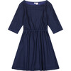 Leslie Bateau Neck, Navy Lace - Dresses - 1 - thumbnail