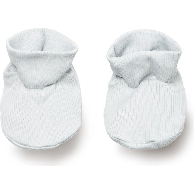 Organic Pima Cotton Baby Booties, Blue - Booties - 2