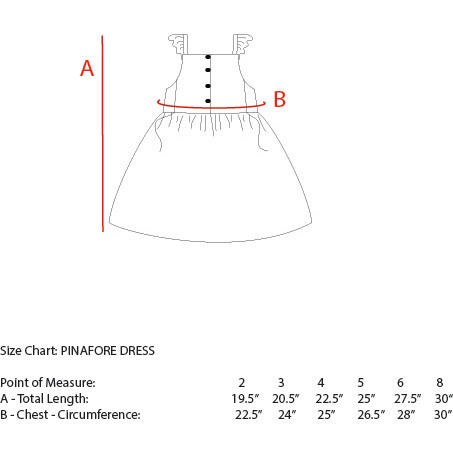 Girls Pinafore Dress, Hydrangea - Dresses - 9