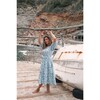 Women's Short Sleeve Dress, Hydrangea - Dresses - 6 - thumbnail