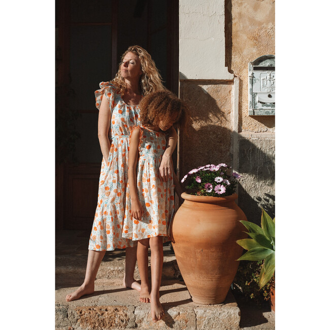 Women's Ruffle Tank Dress, Multi Floral - Dresses - 7