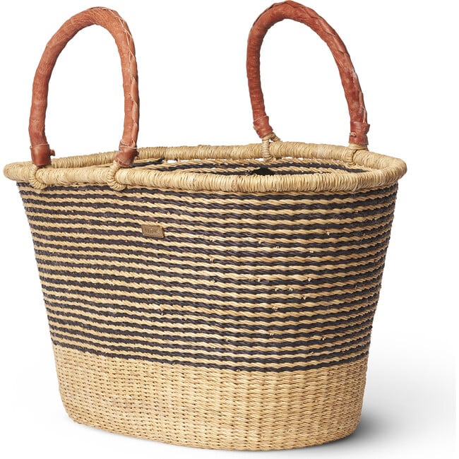 Bolga Rear Bike Basket, Natural/Black - Other Accessories - 2